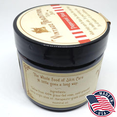 Vintage Tradition Beef Tallow All Purpose Balm – Healing, Hydrating Peppermint Oil Skin Care Salve Replaces Body Lotion, Hand Cream, More – Essential Oil, Olive Oil, and Grass-Fed Tallow , 2 fl. oz.