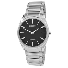 CITIZEN Mens Solar Powered Watch, Analog Display and Solid Stainless Steel Strap AR3071-87E