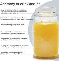 Village Candle Rain Large Glass Apothecary Jar Scented Candle, 21.25 oz, Blue