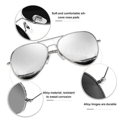 KANASTAL Polarized Sunglasses for Women and Men, Metal Frame Sun Glasses Retro Shades for Mens Driving Outdoor Military Style 100% UV400 Protection