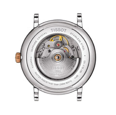 Tissot mens Carson Auto Stainless Steel Dress Watch Rose Gold 5N,Grey T1224072203300