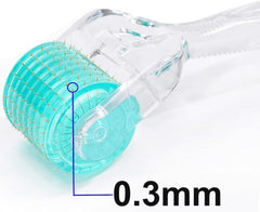 shake beauty REAL Needles - Derma Roller 192 Titanium 0.3mm Micro Needle Cosmetic Microdermabrasion Tool for Face - Includes Storage Case