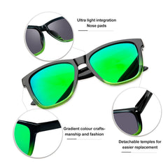 KANASTAL Polarized Sunglasses for Women, Classic Square Mens Sun Glasses, Lightweight Shades for Womens Outdoor 100% UV400 Protection Driving Fishing Golf Outdoor Activities