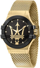 Maserati Potenza 42 mm Men's Watch, Gold, Quartz Movement