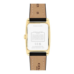 COACH WOMEN'S WHITE DIAL BLACK CALFSKIN STRAP WATCH - 14504312