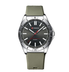 CURREN New Model CURREN Men's Analog Quartz Wrist Watches Simple Watches Silicone Band Luminous Wristwatch Business Men 8449 Fashion - GRAY BLACK