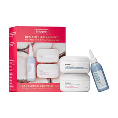 Briogeo Healthy Hair Delights Holiday Kit, Natural Scalp + Hair Repair Gift Set includes Deep Conditioning Mask, Scalp Scrub & Rosemary Pre-Wash Oil for All Hair Types