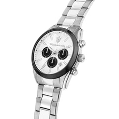 Maserati Attrazione 43mm Men's Watch, Multifunction, Quartz - R8853151004 - Silver/White