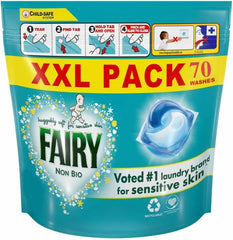 Fairy Non Bio Pods Clothes Detergent Cleaning Power Washing Capsule - 70 wash