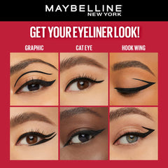Maybelline New York Tattoo Liquid Matte Eye Liner, Long Lasting Smudge Proof Eyeliner, Waterproof Eyeliner 48H Dip In, Black, 2.1g
