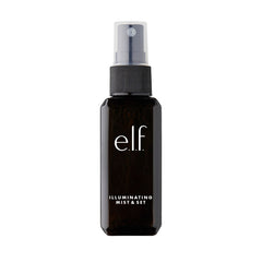 e.l.f. Illuminating Mist & Set Spray, Refreshing, hydrating, Sets Makeup and Achieves a Glowy Look, Infused with green tea, and vitamins A, B and C, Available in Small and Large Sizes 60ml, 120ml