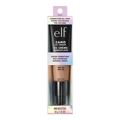 e.l.f. Camo CC Cream, Color Correcting Medium-To-Full Coverage Foundation with SPF 30, Medium 370 N, 1.05 Oz (30g)