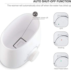 Mcrine Baby Bottle Warmer, Steam Sterilizer & Baby Food Heater, 3-in-1 with Evenly Warming Breast Milk or Formula, Accurate Temperature Control, Bottle Brush and Tongs Included