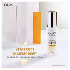 Olay Super Serum: Luminous Serum With Niacinamide + Vitamin C For Even & Glowing Skin, Sulphate & Parbene Free, 30 ML