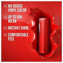 Maybelline New York Super Stay Vinyl Ink Longwear Transfer Proof Gloss Lipstick, 40 WITTY