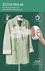 TERRIFI Mini Travel Steam Iron, Portable Mini Iron Steamer, 800W Strong Power Garment Steamer, Fast Heat-up Dry&Wet, Perfect for Clothes Handheld Garment Steamer (White)