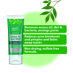 Iba Advanced Activs Crystal Clear Green Tea Face Wash l High Foam l For Oily Combination & Acne Prone Skin | Halal Certified & Vegan-100 ml