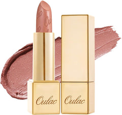 OULAC Metallic Shine Glitter Lipstick, Nude High Impact Lipcolor, Brown Soft and Ultra Hydrating, Long Lasting, Vegan & Cruelty-Free, Full-Coverage Lip Color 4.3 g/0.15 oz Pure Envy(07)