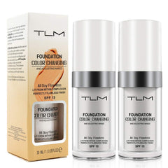 TLM Flawless Colour Changing Warm Skin Tone Foundation SPF 15 - 2 Pack