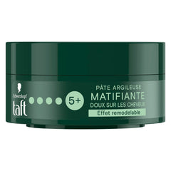 Schwarzkopf Taffeta - Mattifying Clay Hair Paste - Strong Hold - Long Lasting - 24 Hour Hold - Hairstyle Hair - 75ml Content