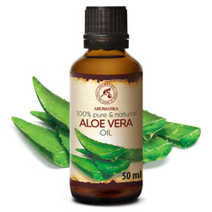 Aloe Vera Oil 1.7oz 50ml - Aloe Barbadensis - Brasil - 100% Pure & Best for Skin - Body - Hair Growth - Face Moisturiser - Baby Oils - Used for Massage - Relaxation - Bath - Aromatherapy