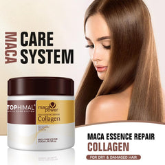 Original Maca Collagen Hair Treatment Mask 500ml | Deep Repair Conditioning Mask with Argan Oil for Dry Damaged Hair | Produce Smooth Sliky and Strong Hair Naturally | All Hair Types,16.9 oz