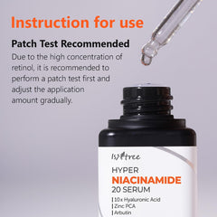 ISNTREE Hyper Niacinamide 20 Serum 20ml | 10x Hyaluronic Acid | Helps Minimize Enlarged Pores | Even Skin Tone