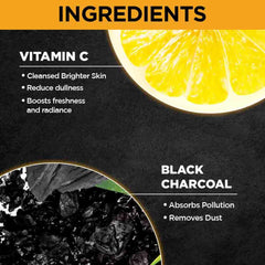 Garnier Men Turbo Bright Double Action Charcoal Facewash, 150g