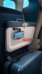 Universal Airplane Phone Mount | Desk Handsfree Holder | 360° Dual Rotation | Compact Travel Accessory