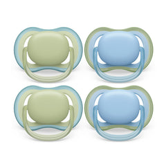 AVENT Philips Ultra Air Pacifier - 4 x Light, Breathable Baby Pacifiers for Babies Aged 0-6 Months, BPA Free with Sterilizer Carry Case, SCF085/48