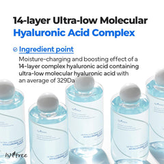 ISNTREE Ultra-Low Molecular Hyaluronic Acid Toner 300ml 10.14 fl.oz| Quick Absorbing Hyaluronic Acid Toner | Deeply hydrates and smoothens The Skin