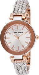 Anne Klein Women's Premium Crystal Accented Mesh Bracelet Watch