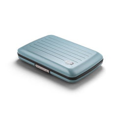 Aluminium Smart Case V2 Wallet - Metal Clasp - RFID Blocking Card Holder - Holds up to 10 Cards and Banknotes - Matt Paint Arctic Blue