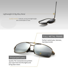 SUNGAIT Ultra Lightweight Rectangular Polarized Sunglasses UV400 Protection