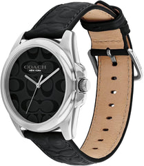 COACH WOMEN'S BLACK DIAL BLACK CALFSKIN WATCH - 14504142