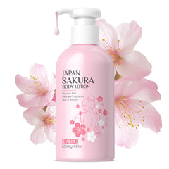 Shiny Body Lotion Firming Moisturizer for Dry Skin Japanese Sakura Moisturizer with Niacinamide and Vitamin C Nourishes Skin Non Sticky Refreshing Absorbs Quickly