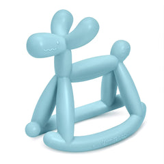 Miraloop Teething Toy for Baby 0-6, 12, 18 Months Infant, Jellydog Never Drop Food Grade Silicone Rocking Teether, Prevent Choking & Odorless, Less Dust and Hair Adhesion, Baby Gift - Blue