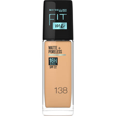Maybelline New York New York Fit Me Matte & Poreless Foundation 16H Oil Control with SPF 22-138