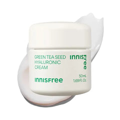 Innisfree Green Tea Seed Hyaluronic Acid Cream With Barrier Boosting Complex and Ceramide, Korean Hydrating Face Moisturizer for Dry Skin