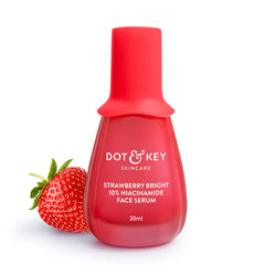 DOT & KEY 10% Niacinamide + Strawberry Face Serum with Vitamin B12 & Hyaluronic Acid Fades Dark Spots, Hyperpigmentation & Dullness Hydrates, Smooths & Minimizes Pores Bright Pink 30 ml (Pack of 1)
