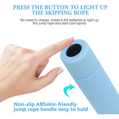 Exrp LED Rainbow Jumping Rope for Kids Light Up Exercise Jump Rope for Sport Interest Luminous Adjustable Skipping Ropes for Decompression Women Leisure Men Fitness