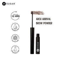 Sugar Cosmetics Ark Arval Eyebrow Powder - 04 Felix Onyx (Black for Black Hair) Adds volume, is long-lasting, and is easy to apply.
