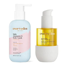 Evereden Baby Cradle Cap Care Bundle Clean & Vegan Shampoo, Body Wash, Protecting Oil for Newborns Great for the Whole Family