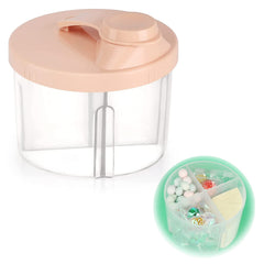 ELECDON Baby Formula Dispenser On The Go, Non-Spill Rotating Four-Compartment Formula Container to Go, Milk Powder Kids Snack Container for Infant Toddler Travel Outdoor