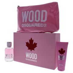 DSQUARED2 Wood Eau de Toilette 100 ml+100 ml Bl+Pouch Set For Women, 200 ml
