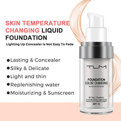 2 Pack Concealer Cover,Flawless Colour Changing Foundation Makeup Base Nude Face Liquid Cover Concealer