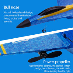 D Remote Control Airplane, 2.4Ghz 2 Channel RC Plane Ready to Fly, Easy to Fly RC Aircraft and Great Gift Toy for Beginners and Kids, Upgraded with Propeller Saver