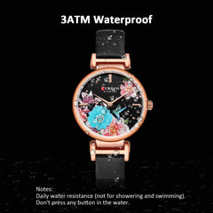 CURREN 9053 Woman Watch Woman Sport Watch Woman Waterproof Watch Woman Outdoor Watch Woman Wristwatch Watch Woman Watch Woman Quartz Watch Business Watch Female Watch - Black