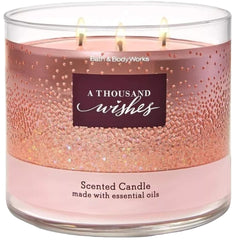 Bath & Body Works And Thousand Wishes Scented 3 Wick Candle 411g- Scented Candle with essential oil.