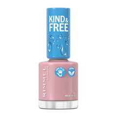 Rimmel Kind & Free Clean Nail Polish - Breathable Top Coat - Plant-Based Formula - Kind To Animals & Vegan - 8 Ml - 25Oz, Shade 154 Milky Bare